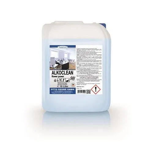 Lorito Alkoclean Flower Power 141 Bodenpflege 10L - Bodenreiniger für streifenfreie Pflege von Natur- und Kunststein, Fliesen und mehr. Angenehmer Eukalyptusduft und schaumarm für effiziente Anwendung.