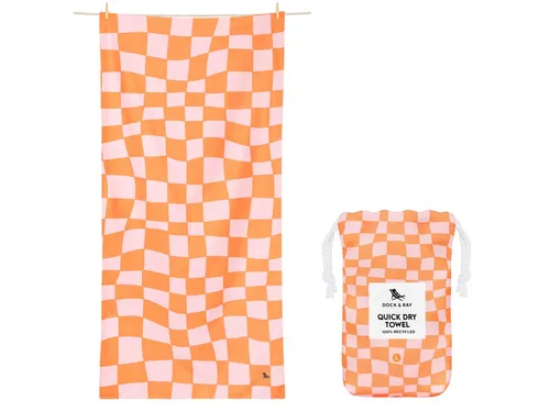 Dock & Bay LTD c/o Strandtuch Towel L Groovy Check 160x90cm, Polyester (TOWLB-DES-LG-GROOVCH)