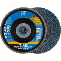 Pferd POLIFAN Fächerscheibe PFC 125x22,23 mm konisch Z120 Uni.-Linie PSF STEELOX