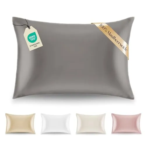 Kissenbezüge Seide in silber von Dreamzie