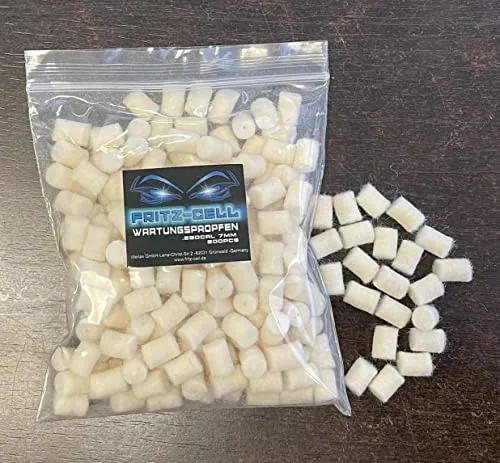 Schnellreinigungspfropfen 7 mm Laufreiniger Filzreiniger Fritz-Cell für Luftgewehr und Luftpistole CO2 Waffen Luftgewehren und Luftpistolen, sowie Airsoft Pistolen 400