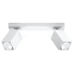 Deckenleuchte MERIDA 2 weiß - Flexibles Spotlicht - Moderne Lampe mit beweglichen Halogen-Spots für individuelle Lichtgestaltung. Erhältlich in 3 Farben, ideal für Wohnzimmer oder Küche, langlebig und einfach zu montieren.