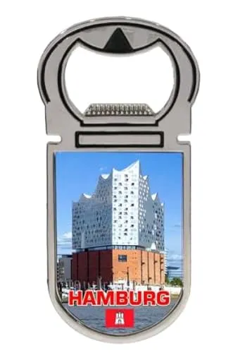 Hamburg Elbphilharmonie Metall Flaschenöffner Magnet Souvenir Germany 9cm