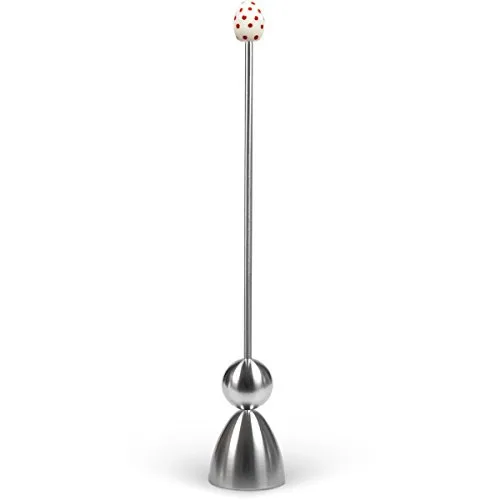 Take2 Clack Eierschalensollbruchstellenverursacher - Keramik-Ei Punkte rot - Eierbecher aus hochwertiger Keramik, perfekt für ein stilvolles Frühstück und sorgt für einen sauberen Eierschalenbruch.