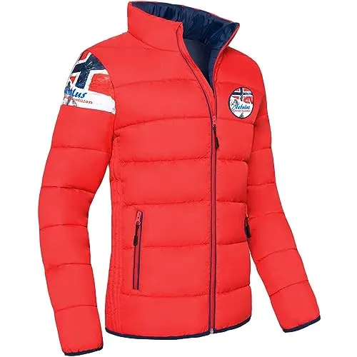 Nebulus Herren Jacke BRAXTON, warme Outdoorjacke, praktische & vielseitige Übergangs- & Winterjacke, rot - 3XL