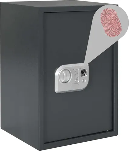 vidaXL Digitaler Safe mit Schloss Dunkelgrau 31 x 35 x 50 cm - Sicherer Innenbereich Safe aus robustem Stahl, mit fortschrittlichem elektronischen Schloss und modernem Design, ideal für Büros und die sichere Aufbewahrung von Wertsachen.