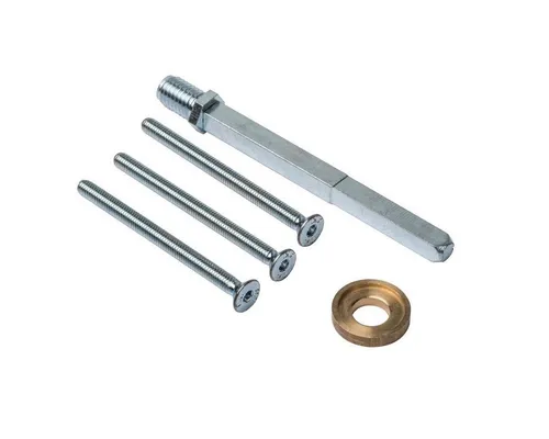 Ms Beschläge - Abgesetzter 8/10mm Vierkant Wechselstift mit Schrauben - Praktisches Befestigungsset für mehr Sicherheit an Türen, inklusive abgesetztem Wechselstift und robusten M6 Schrauben. Ideal für Langschild-Sicherheitsbeschläge und einfache Montage.