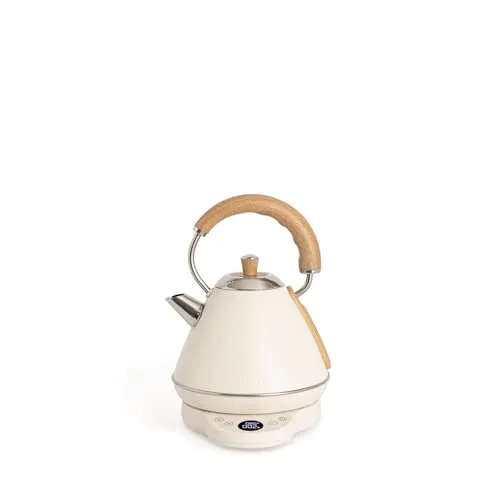 CREATE/KETTLE RETRO PRO Wasserkocher 1L Cremeweiß mit Temperaturregelung