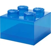 LEGO Storage Brick 4 Top Lid Translucent Blue - Praktische Aufbewahrungslösung für Kinderzimmer, stapelbar und kompatibel mit LEGO Aufbewahrungskollektion, durchsichtige Box für einfache Sichtbarkeit der Inhalte.