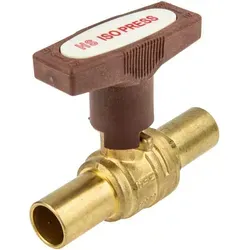Hermann Schmidt Kugelhahn ISOPRESS mit ISO-T-Griff - Absperrventil für Heizungs- und Wasserversorgungsanlagen, temperaturbeständig bis 130°C und druckbeständig bis 30 bar, ideal für Industrie und Handwerk.