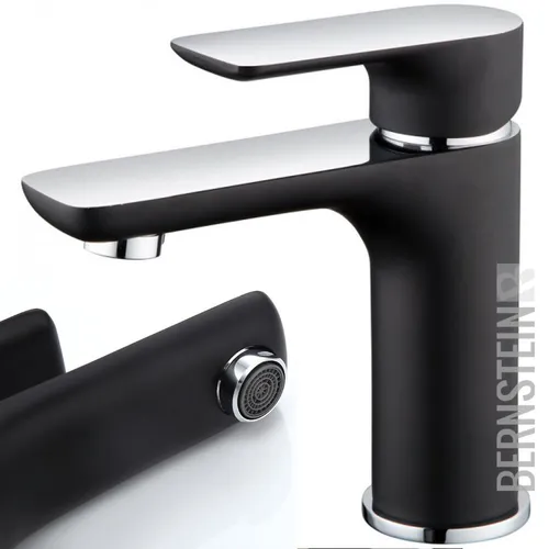 Design Waschtischarmatur Schwarz - Moderne Einhandmischer für Waschbecken, schnell zu reinigen und ideal für stilvolle Badezimmer. Hochwertige Messingkonstruktion in elegantem Matt-Schwarz.