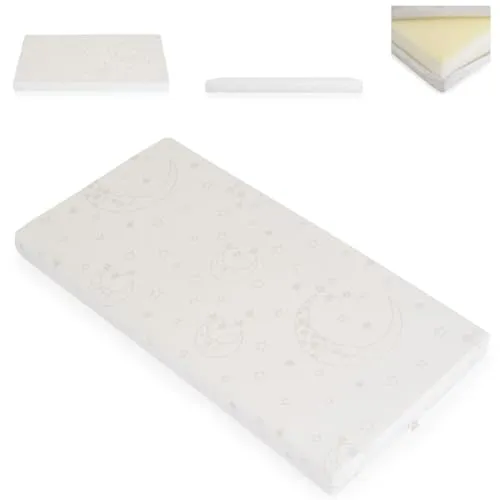 Moni Babybett-Martratze Snooze 140 x 70 x 10cm Reißverschluss waschbar ab Geburt weiß