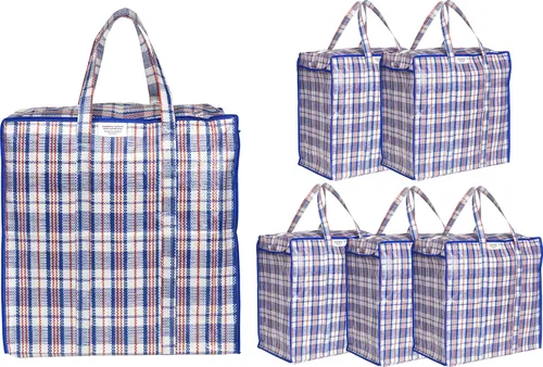 Josephine Osthoff robuste Aufbewahrungstasche bis 20kg, wasserabweisend und strapazierfähig für Umzug, Einkaufstasche mit Reißverschluss, Wäschesack für Kleidung, Decken, Kissen