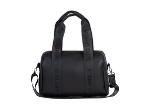 Childhome Wickeltasche Mommy Club Vegan Leder Schwarz - Wickeltasche aus veganem Leder in elegantem Schwarz, ideal für stilbewusste Eltern unterwegs mit Baby. Praktisch, geräumig und perfekt für den Kinderwagen.