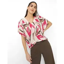 Brax Damen Shirt Style CASSIE S - Rosa, Gr. 48 - Hochwertiges T-Shirt aus reinem Leinen für optimalen Tragekomfort und ein angenehmes Hautgefühl. Ideal für lässige Outfits in der Kategorie Shirts & Tops.