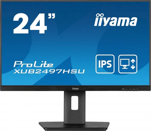 IIYAMA ProLite XUB2497HSU-B2 23,8 Zoll Full-HD Business Monitor - 23,8 Zoll Business Monitor mit IPS-Panel, 100Hz Bildwiederholfrequenz und höhenverstellbarem Standfuß für optimalen Komfort und Bildqualität.