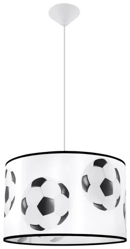Hängeleuchte E27 mit Fußballmotiv - Modern & Vielseitig - Moderne Hängelampe mit Fußballmotiv für Kinderzimmer. Ideal für hohe und niedrige Decken, sorgt für sanftes Licht und ein gemütliches Ambiente. Individuelle Leuchtmittelwahl möglich.