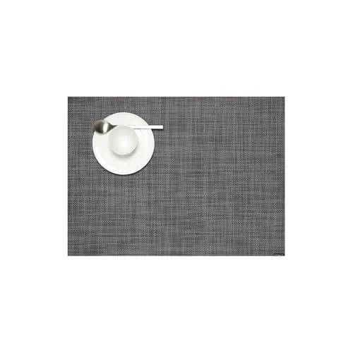 Chilewich Tischset Mini Basketweave Rectangle Cool Grey - Elegantes Tischset von Chilewich im minimalistischen Design. Ideal für jeden Tisch und leicht zu reinigen.