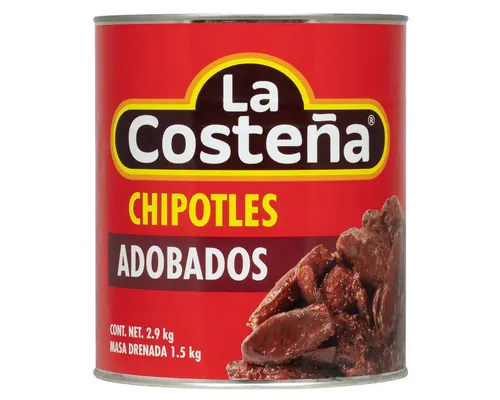 La Costena Chili Chipotle 1500g - Eingelegtes Gemüse mit würzigen Chipotle Chilis, ideal für vielseitige Gerichte. Perfekt zum Verfeinern von Salsas oder als pikante Beilage.