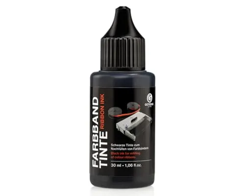 Octopus Fluids Farbbandtinte, Farbbandfarbe zum Nachfüllen von Farbbändern, schwarz