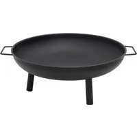 vidaXL Feuerschale 67,5x58x22,5 cm Stahl - Ideal für Garten und Terrasse - Grills: Dekorative Feuerschale aus Stahl, die Wärme abgibt und vielseitig als BBQ genutzt werden kann. Mit zwei Griffen für einfache Handhabung.