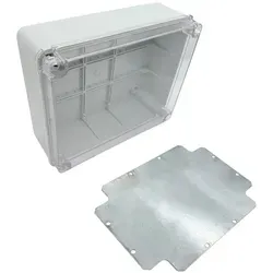 ARLI Abzweigdose IP67 Sichttür Aufputz 310 x 230 x 130 mm Feuchtraumdose transparent Deckel inkl. Montageplatte