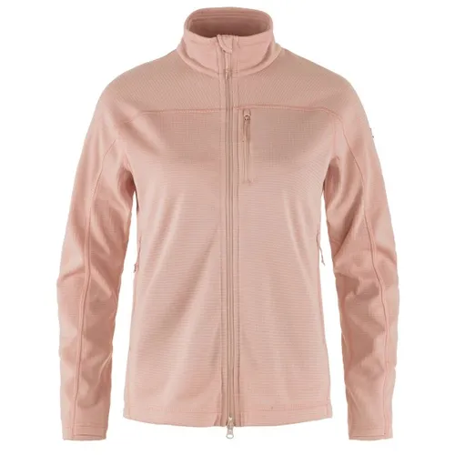 Fjällräven Women's Abisko Lite Fleece Jacket - Fleecejacke in Rosa, Gr XL - Leichte Fleecejacke für Trekking und Wandern, ausgestattet mit Daumenschlaufen für optimalen Tragekomfort.