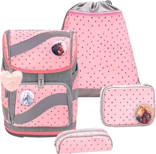 Belmil 405-51 Schulranzen Set 4-teilig (Pink Dots 3)