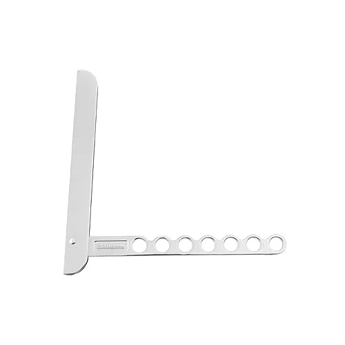 Fackelmann Klapphaken TECNO - Kleiderhaken aus Aluminium, klappbar und ideal zum Auslüften von Kleidungsstücken auf dem Balkon, platzsparend und praktisch.