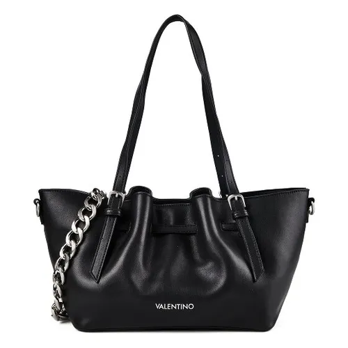 Valentino Karen Mir Shopper Tasche 35 cm schwarz - Elegante Shopper Tasche aus robustem Polyurethan. Mit praktischem Magnetverschluss und herausnehmbarem Reißverschlussfach für Ordnung. Vielseitig tragbar dank verstellbarem Schulterriemen – ideal für jeden Anlass.