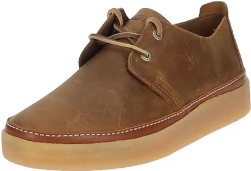 Clarks Clarkwood Low 26176866 Schnürschuhe für Herren in Braun - Herren-Halbschuhe aus braunem Glattleder, klassischer Stil mit herausnehmbarer Ledersohle und rutschfester Gummisohle für optimalen Komfort.