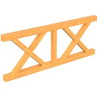 Skan Holz Andreaskreuz Brüstung Douglasie - Zubehör für Terrassenüberdachungen, dekorative Brüstung aus unbehandeltem Douglasie, ideal für Pfostenabstände von 220 cm und bietet zusätzliche Stabilität.