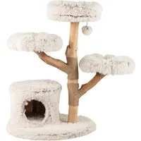 Costway Katzenbaum mit Höhle und 1+2 Stämmen, 102 cm hoch, Weiß - Erleben Sie den ultimativen Rückzugsort für Ihre Katze! Dieser 102 cm hohe Kratzbaum aus massivem Holz bietet Komfort und Stil mit gepolsterten Plattformen und einer gemütlichen Höhle.