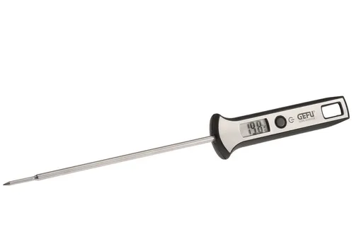 Gefu Digitalthermometer SCALA - Präzises Digitalthermometer für Grill und Küche mit LCD Display und Messbereich von -45 °C bis +200 °C. Hohe Messgenauigkeit und einfache Umstellung zwischen Celsius und Fahrenheit.