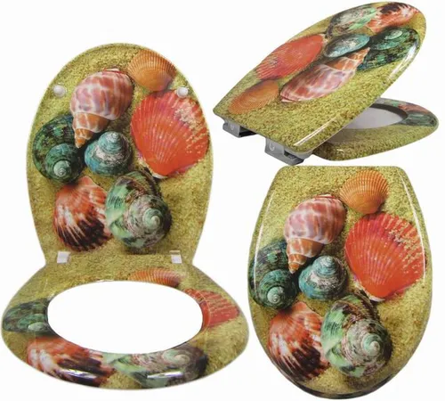 WC Sitz Muschel mit Absenkautomatik Klodeckel Klositz Toilettendeckel Klodeckel