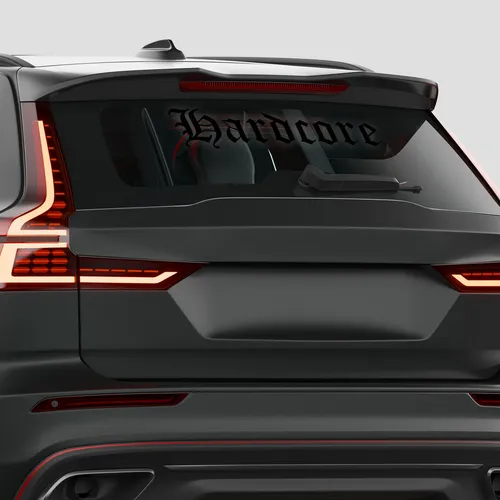 Frontscheibenaufkleber Hardcore Sticker Tuning Auto Decal FS141 Schwarz Glanz