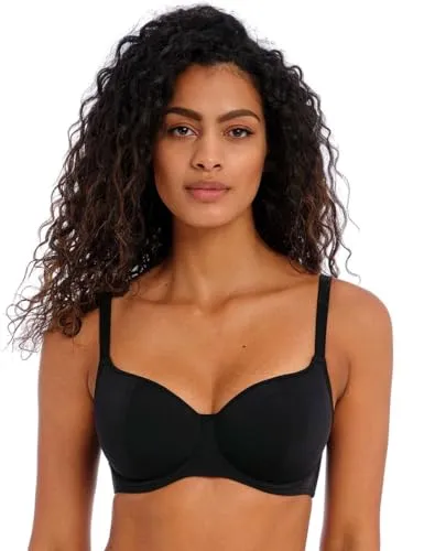 Freya Damen Jewel Cove Sweetheart Underwire Top Bikini, Farbe: Schwarz, 70DD