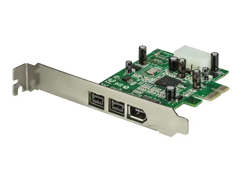 StarTech.com 3 Port 2b 1a 1394 PCI Express FireWire Card Adapter - Netzwerkadapter mit 3 Ports, ideal für schnelle Datenübertragungen über FireWire 800 und 400, perfekt für kreative Profis und Multimedia-Anwendungen.