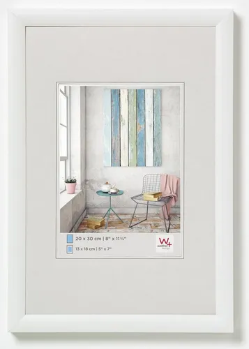 Trendstyle Kunststoffrahmen 60x80 cm weiß - Moderner Bilderrahmen aus hochwertigem Kunststoff, ideal für Ihre Familien- und Freundschafts-Fotos. Perfekt für jedes Zimmer und bringt Ihre Bilder stilvoll zur Geltung.