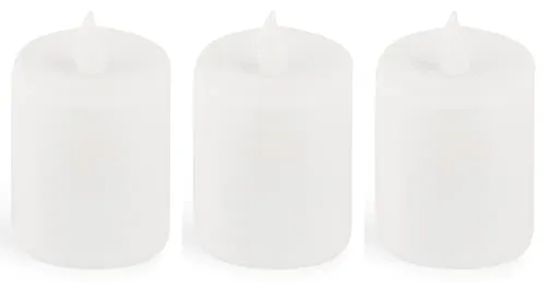 Novaliv LED Kerze Outdoor 3er Set – Flackernde Friedhofskerzen - 3 wetterbeständige LED Grablichter mit realistischer Flamme, inkl. Batterien. Ideal für Gedenkorte, lange Brenndauer von bis zu 200 Tagen, kein Kerzenwechsel nötig.