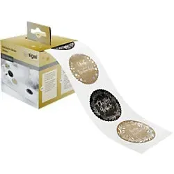 Sigel Weihnachten Sticker Haftend Gold, Silber 45 x 50 mm 200 Stück