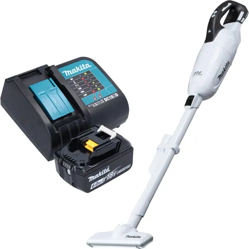 Makita DCL 281 FSG1W Akku Staubsauger 18 V - Bodenstaubsauger mit hoher Saugkraft, beutellos und ausgestattet mit einem langlebigen Brushless Motor. Ideal für Werkstatt, Auto und Treppenhaus.