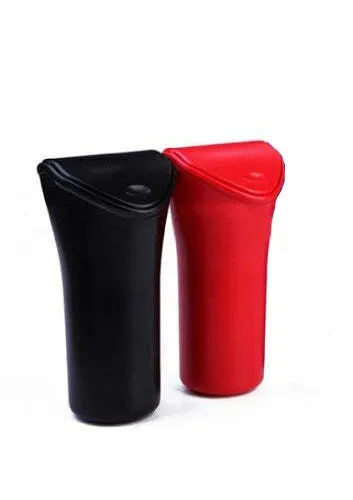 SYSTEM-S Auto KFZ Mini Abfalleimer Mülleimer Eimer mit Deckel in Rot