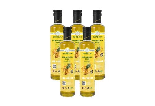 Zühre Ana® Bromelain Sirup – Natürliche Ananasformel, 1250 ml - Erleben Sie die reichhaltige Ananasformel in diesem Sirup. Ideal für den täglichen Genuss, unterstützt ihn die vielseitige Anwendung in Ihrer Ernährung. Perfekt für den schnellen Genuss zu Hause oder unterwegs.