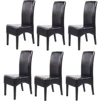 CHEFGASTRO Esszimmerstuhl 6er-Set - Gepolstert & Modern in Schwarz - Stilvolles 6er-Set Esszimmerstühle mit bequemer Polsterung und stabilen Holzfüßen. Ideal für gemütliche Abende im Ess- oder Wohnbereich – verbindet Eleganz und Komfort.