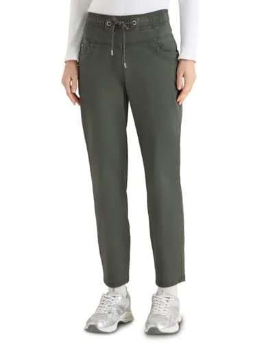 Cecil Washed-Look Hose sea Weed Khaki M in grün von CECIL