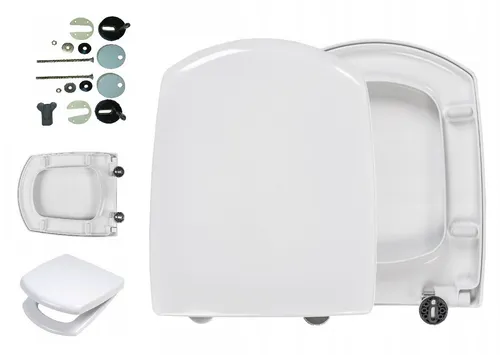Toilettensitz passend Cersanit Carina weiß, antibakteriell ,Soft Close