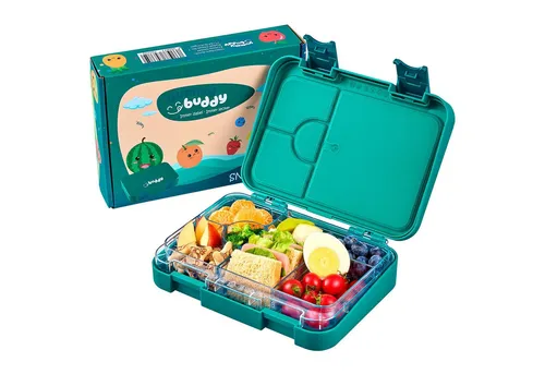 ecosa Lunchbox EO-8173 yummy buddy Kinder Brotdose, Tritan, (Brotdose, 4-tlg), Kinderfreundliche Verriegelung,BPA-Frei,Auslaufsicher,Vesperdose