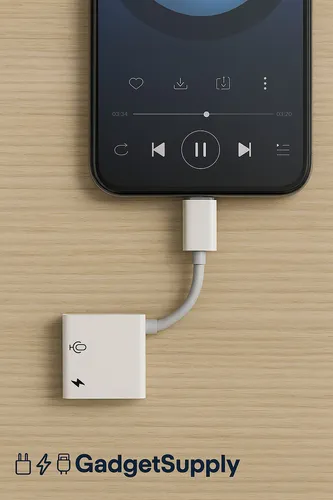 Hama USB-C zu 3.5 mm Klinke und USB-C Adapter - Kabeladapter für gleichzeitiges Audio und Laden, unterstützt HiFi-Stereo-Sound und bietet eine sichere Signalübertragung durch vergoldete Stecker. Ideal für Smartphone, Tablet und Laptop.