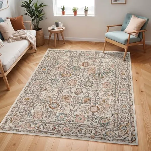 Livabliss Vintage-Teppich Dunkelorange, 200x275 cm in pink von Livabliss